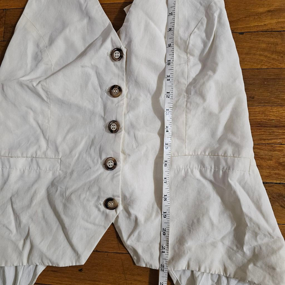 DISSH White Vest Halter Button Front Size 10 - Picture 5 of 8